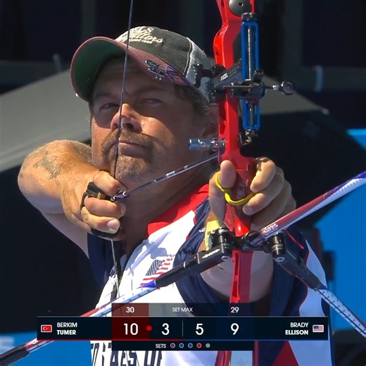 It wasn’t easy, but the closer made it count. 💪 🇺🇸 Brady Ellison moves into the quarterfinals in Gwangju! Re-watch the match on archery #WorldArchery | World Archery