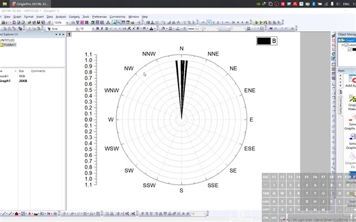 Origin 2019 画玫瑰图
