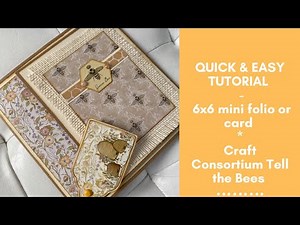 Quick and easy 6 x 6 folio/card using two pieces of card stock for base!￼