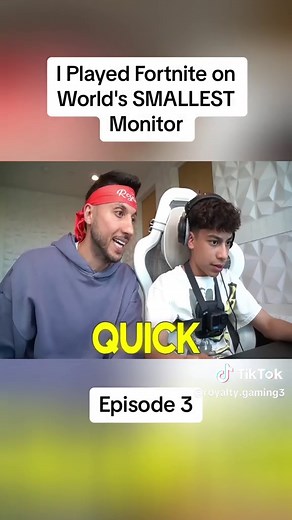 Playing Fortnite on the World's Smallest Monitor | Episode 3