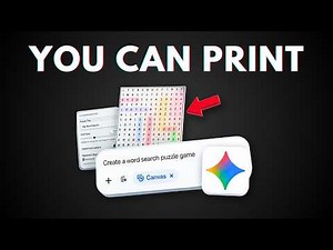 How to Create PRINTABLE Word Search Puzzles with Gemini AI