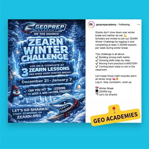 👏 Celebrating math learning is one of our favorite things to do, and these students are giving us lots to celebrate. 🎉 Congratulations to all of the students who completed their Zearn lessons over winter break. Keep up the great work!🤩 | Zearn
