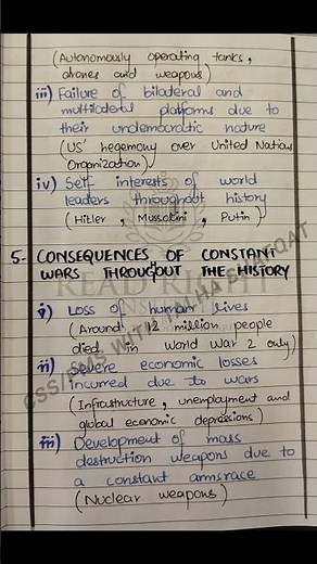 CSS/PMS Essay Writing Strategy | My Outline & Introduction on War is One of the Constants of History