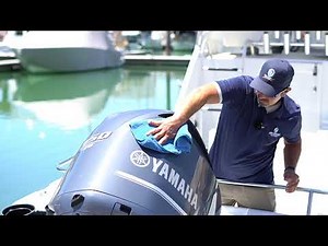 How to polish and wax outboard engine cowling on a boat