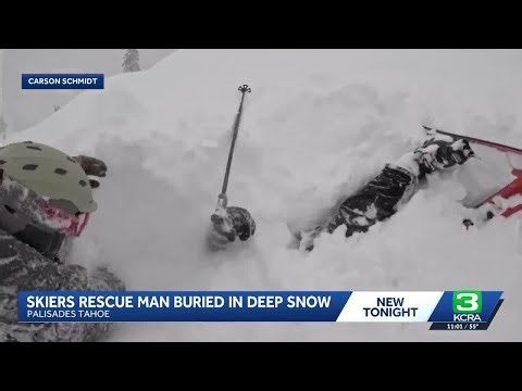 Skiers rescue buried man at Palisades Tahoe