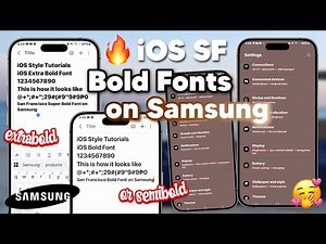 iOS SF iPhone Bold Fonts (ExtraBold or SemiBold) on Samsung devices without zFont app!