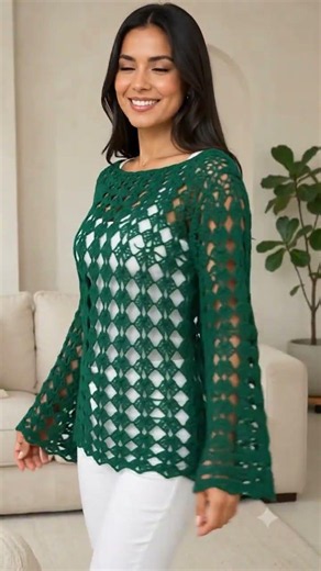 Este tejido de sweater es más fácil de lo que parece #crochet #diy