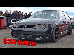 VW Golf 4 R32 4motion Turbo Acceleration 0-332 km/h