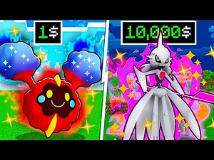 POKEMON LENDÁRIO SHINY de 1$ vs POKEMON PARADOXO de 10,000R$ no MINECRAFT