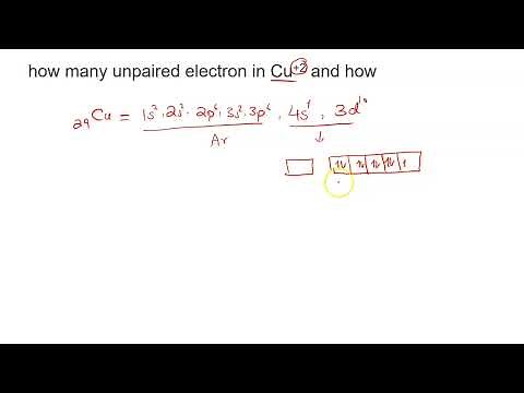 Number of unpaired electrons in Cu+2