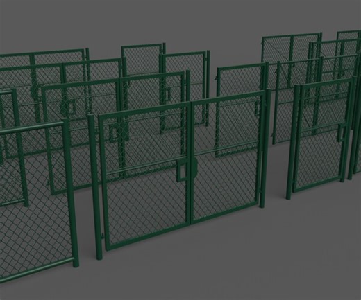 ArtStation - PBR Chain Link Fence For Court F | Game Assets