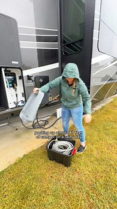 Pls tell me why we’re packing up almost 47ft of camper on a rainy day 🫣 #rvlife #rainydays #dayinthelife | Livin' That Fun Life