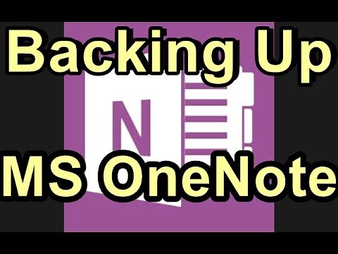 Backing up Microsoft OneNote for Windows