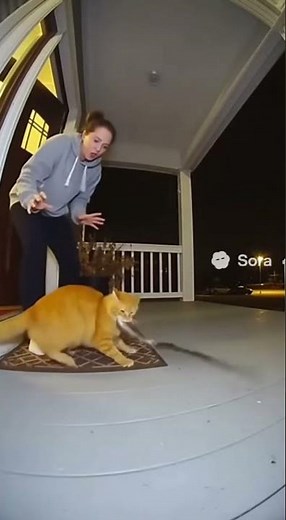 SHOCKING! Cat vs. Snake Battle Caught on Doorbell Cam