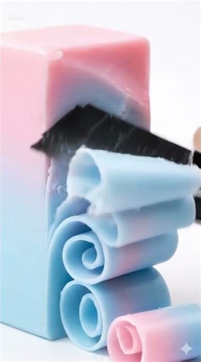 Most Satisfying Pastel Soap Curling 🌸❄️ Smooth ASMR #shorts