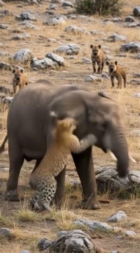 Leopard vs Elephant: Epic Battle for Survival in the Wild#shorts #wildlife