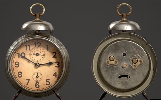 MAYA基础：软件操作运用，次世代流程“闹钟”模型制作教程