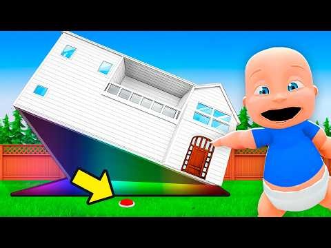 Baby Builds UNDERGROUND BASE to ESCAPE EVIL DADDY!