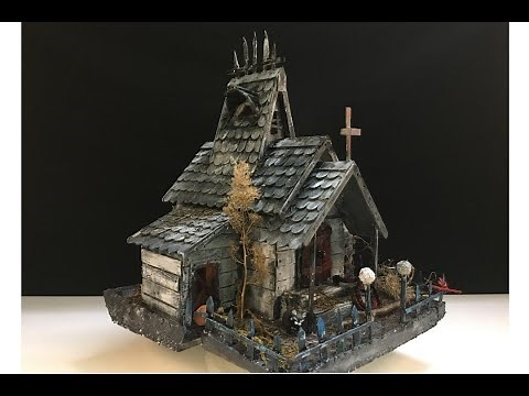 How to make a Popsicle Stick Haunted House / Witch House