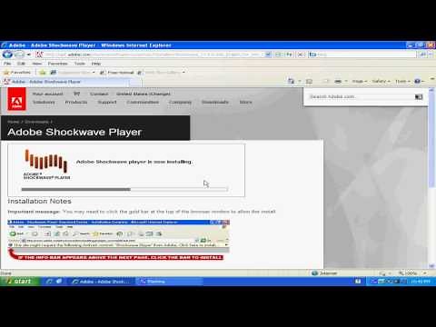 How To Update Adobe Shockwave Player For Internet Explorer 6 7 8