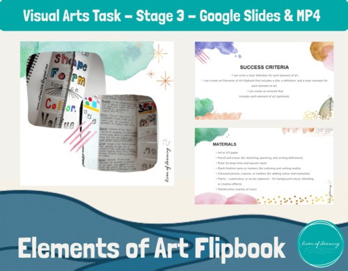 Elements of Art Flipbook | Visual Arts Task | Stage 3 | Canva Slides & MP4