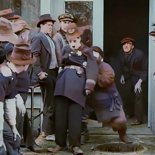 Charlie Chaplin Funny Fight Scene | Easy Street 1917 Film
