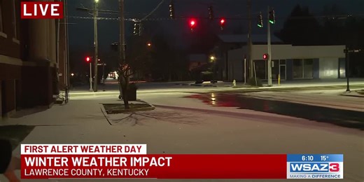 Winter weather moving into Lawrence County, KY