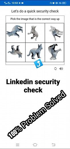 linkedin security check puzzle correct way up | linkedin security check problem Solved 100%