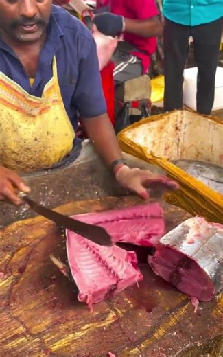 Incredible Big Tuna Fish Cutting by Speed Selvam 🔥🐟 | Kasimedu Fish Market