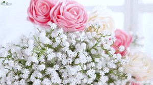 Der Rose 18Pcs Babys Breath Artificial Flowers Faux Gypsophila Stems, Real Touch Silk Fake White Babys Breath Flowers Artificial Bulk for DIY Wedding Table Centerpieces Home Party Decorations