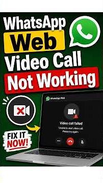 WhatsApp Web Video Call Not Working? Fix It in 10s! 💻 #Shorts #WhatsApp #Tech