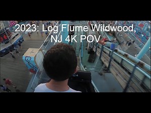2023: Log Flume Full Ride POV 4K Wildwood, NJ Boardwalk Zoom Phloom