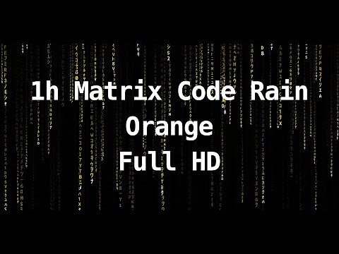 1h Matrix Code Rain | Digital Rain Animation | Screensaver | Orange | Full HD