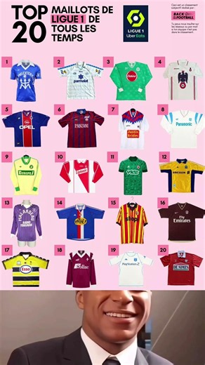 🇫🇷 Quels sont les 20 plus beaux maillots de l'histoire de la Ligue 1 ? 🤩