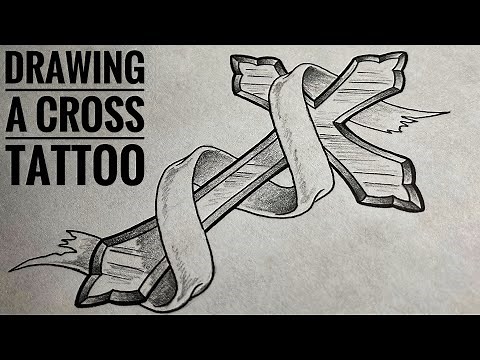 How to Draw a Tattoo | Cross Tattoo Drawing