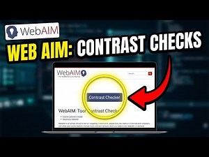 How to enable color contrast checks in WebAIM - Step By Step