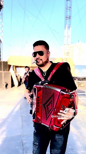 Outdoor Accordion Performance at Fairground Event