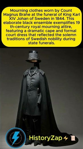 🖤 Royal Mourning: Count Magnus Brahe's 1844 Funeral Attire