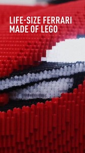 4.2K views · 18 reactions |  It's #Ferrari red...  It's designed by #Ferrari engineers...  It took nearly a year to assemble... ️ But it's made entirely of #LEGO! Think you could build it faster? 樂 | CGTNEurope | Facebook