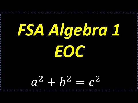 FSA Algebra 1 EOC (Florida Standards Assessments – End of Course Exam) – PRACTICE PROBLEM!