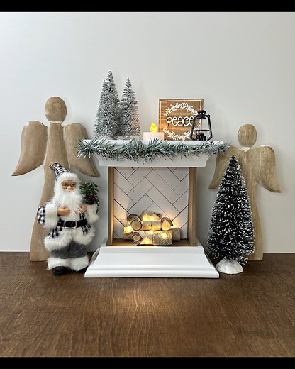 661K views · 19K reactions | You can create this cute mini Christmas fireplace using all Dollar Tree items. #dollartreechristmas #dollartreediy #christmasdiy | Country Lily Decor | Facebook