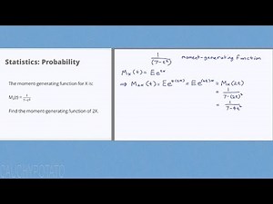 Statistics Probability 13: Simple Moment Generating Function Example