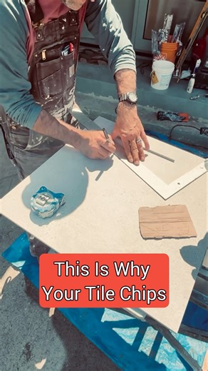 Clean tile cuts without chips: slow, steady, controlled guiding.