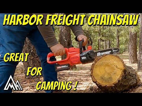 Harbor Freight 20v Bauer cordless chainsaw review