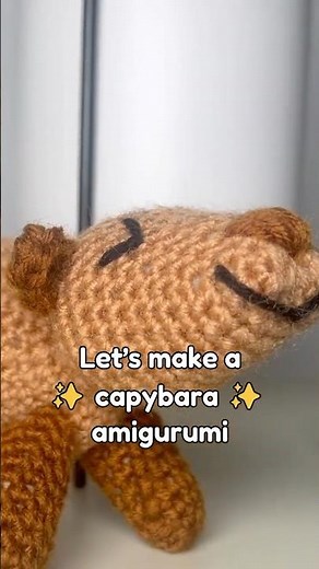 Adorable Capybara Crochet 🧶 Loops and Threads Kit | Easy video tutorial to follow.