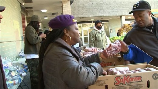 Thanksgiving food giveaway in the Bronx includes oxtail, side fixings