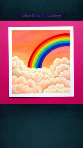 Beautiful Rainbow Oil Pastel Drawing 🌈 | Easy Soft Pastel Art Tutorial for Beginners