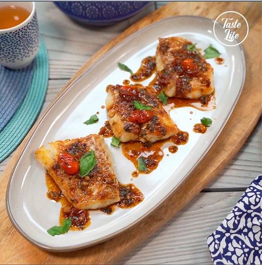 1.3M views · 2.6K shares | Easy and delicious, you could make this Sauteed Cod in 15 minutes  Recipe: https://www.tasteshow.com/product/cod-fillet-in-tomato-basil-sauce_11019.html | Taste Life | Facebook
