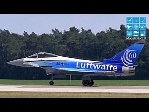 EUROFIGHTER TYPHOON GERMAN LUFTWAFFE PERFORMANCE DEMONSTRATION FLIGHT ILA BERLIN AIR SHOW 2016