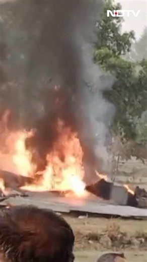 17K views · 233 reactions |  #BREAKING | Air Force's MiG-29 Jet Crashes Near Agra, Pilot Ejects Safely https://www.ndtv.com/india-news/air-forces-mig-29-crashes-near-agra-6941456 | NDTV | Facebook